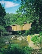 covered bridge over the creek