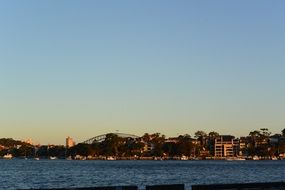 distant view of the coast in sydney