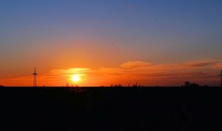 evening sunset on the horizon