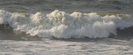 ocean waves and foam