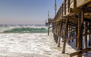 ocean jetty in California