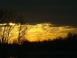autumn sunset in canada