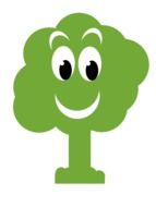 Happy green tree clipart