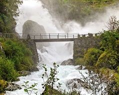 landscape picture of the geirangerfjord waterfall