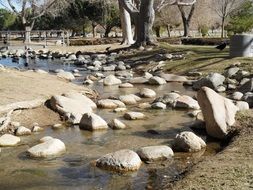 stones on the riverbed