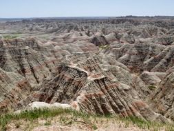 sandstone formations in Badland National Park, South Dakota