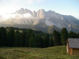 treasure hut on the mountain range