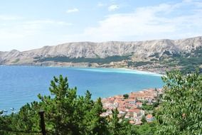 holiday blue sea in croatia landscape