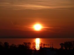 lake constance at sunset