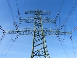 power line under blue sky scenery