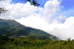 Green hill in Clouds