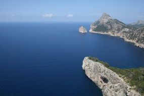 panoramic view of cape Formentor in Mallorca