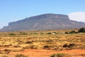 view from the desert on the mountain in South Africa