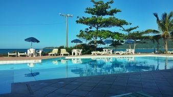 blue swimming pool in brazil