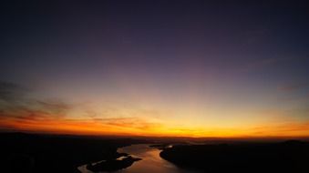 orange sky on the horizon in oregon