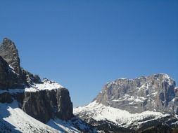 snowy dolomites in South Tyrol