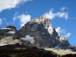 matterhorn, beautiful alpine mountain at sky