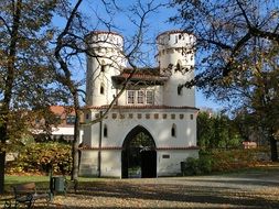 castle in a park in the czech republic in the fall