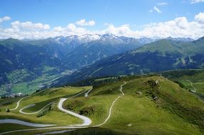 Mountain roads in the Alps, Austria