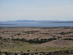 landscape of the mediterranean sea and hills in croatia