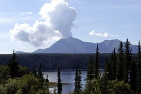 scenic lake near mountain in canada, British Columbia