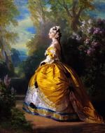 Marie Antoinette in the painting of the Franz Winterhalter