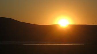bright blinding evening sun