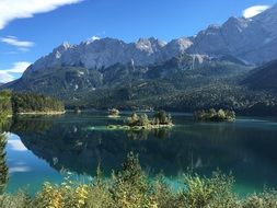 romantic lake landscape in Germany