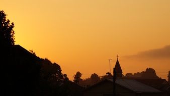 dome of the church at sunset