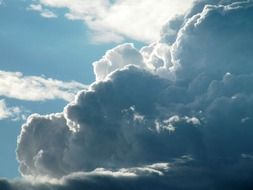 Big white clouds on a sky