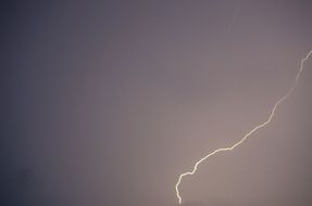 a thunderstorm in the evening sky