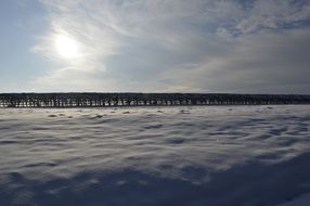 snow landscape sun view