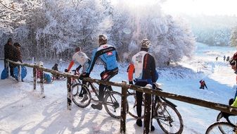 winter snow bike race