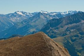 landscape of valley in the mountains of austria
