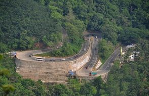 road serpentine in the mountains