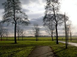 Landscape of the empty park