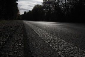 wide asphalt road