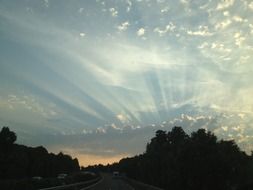 landscape of weather phenomena in the sky