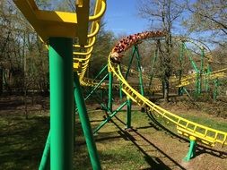 russian mountains in the amusement park