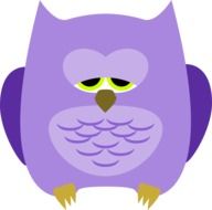 sad owl bird as an illustration
