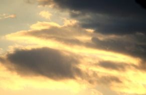glowing sky at the sunset