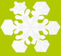 clipart,decoretion of white snowflake