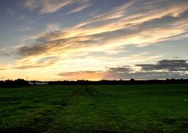 field at sunset in the commune of brunn thal