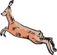 Jumping antelope clipart