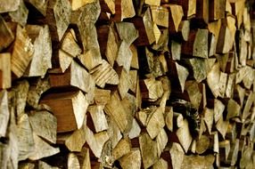 wooden logs piled in stack