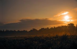 sunrise over the picturesque landscape