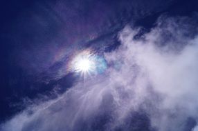 clouds in the cold blue sky