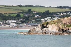 remote view of the village on the coast