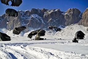 parachuting in afghan mountains