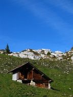 cozy cottage in switzerland mountains